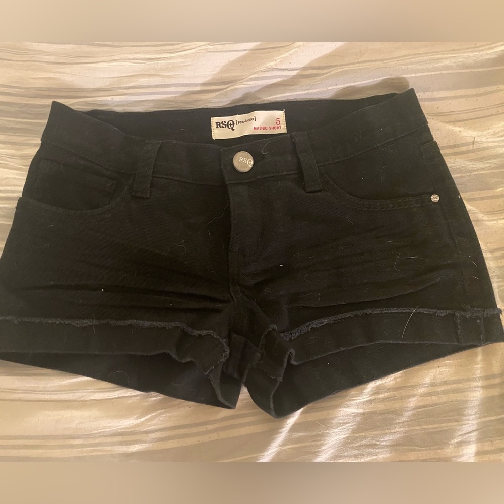 Black Jean Shorts